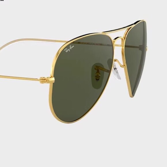 Ray-Ban Aviator Sunglasses – Gold Frame, Green Lens - Picture 2 of 6